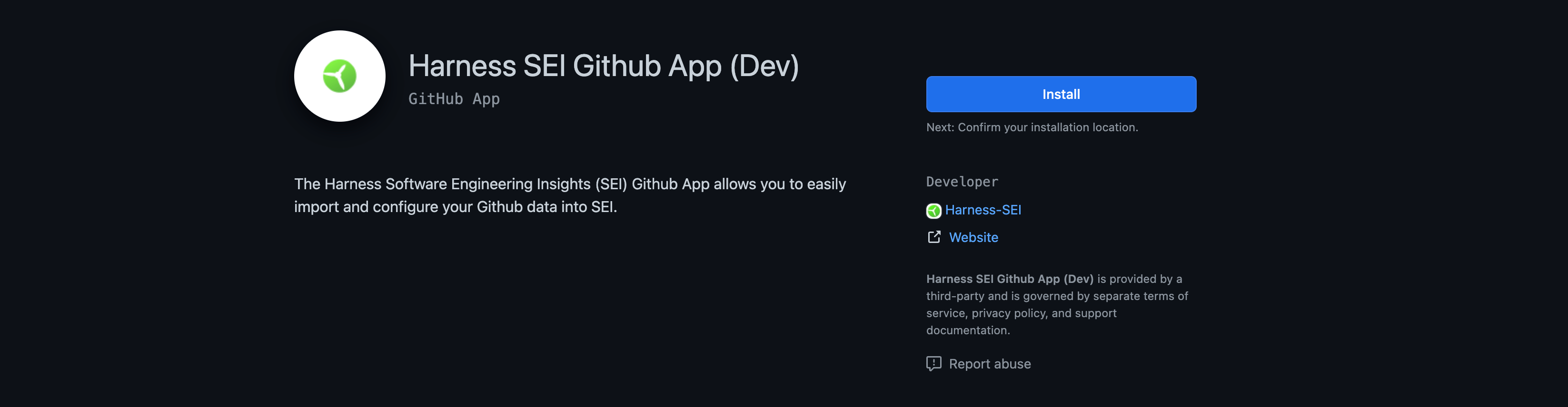 Harness SEI GitHub App